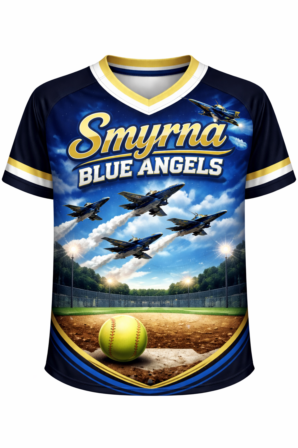 Smyrna Blue Angels jersey concept